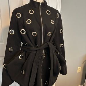 Unigue stylish coat that can be worn crop too. NWT